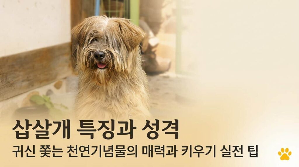 삽살개 특징 성격 귀신 쫓는 천연기념물 매력 키우기 실전 팁