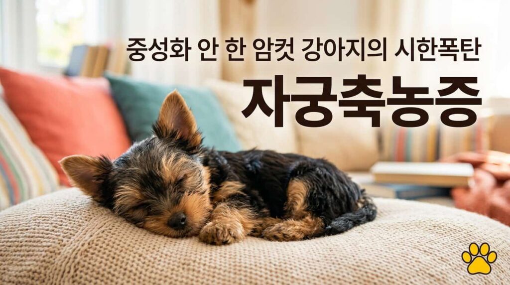 강아지 자궁축농증 증상 중성화 암컷 시한폭탄