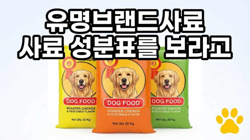강아지 유명브랜드 사료 성분표 분석 선택 기준