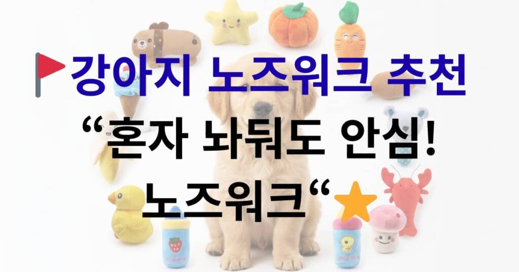 강아지 노즈워크 추천 혼자 놔둬도 안심 분리불안 해소