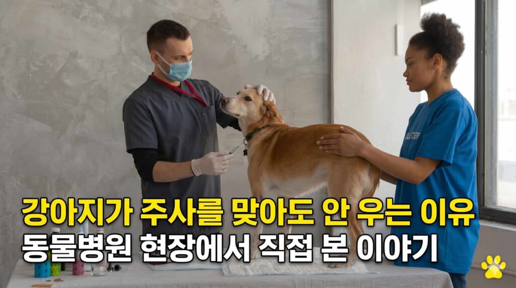 강아지가 주사를 맞아도 안 우는 이유 동물병원 현장