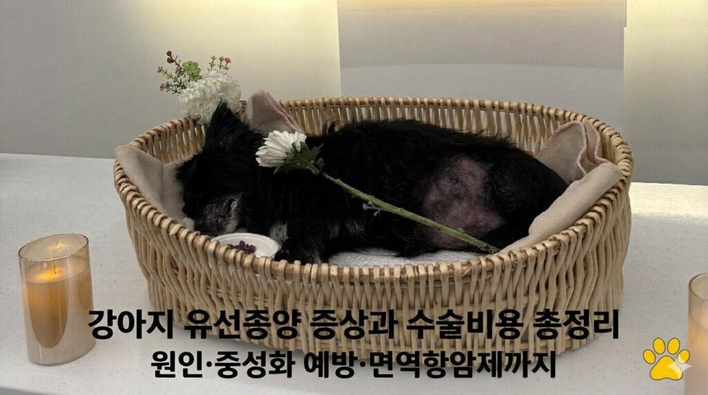 강아지 유선종양 증상 수술비용 면역항암제