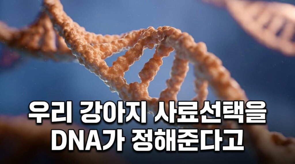 강아지 DNA 유전자 검사 사료 선택 맞춤 영양