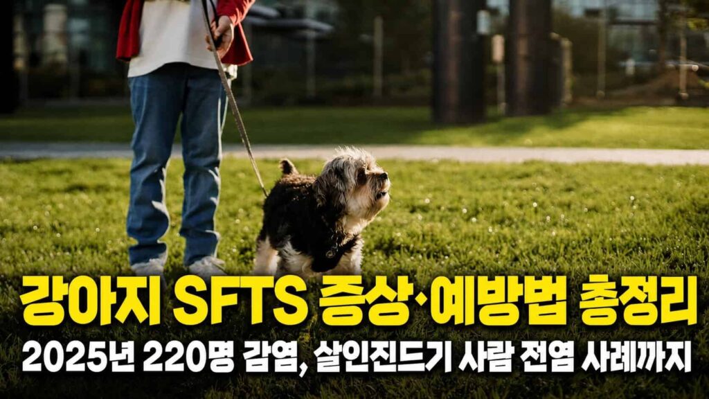 강아지 SFTS 증상 예방법 총정리 - 2025년 220명 감염, 살인진드기 사람 전염 사례 안내 썸네일