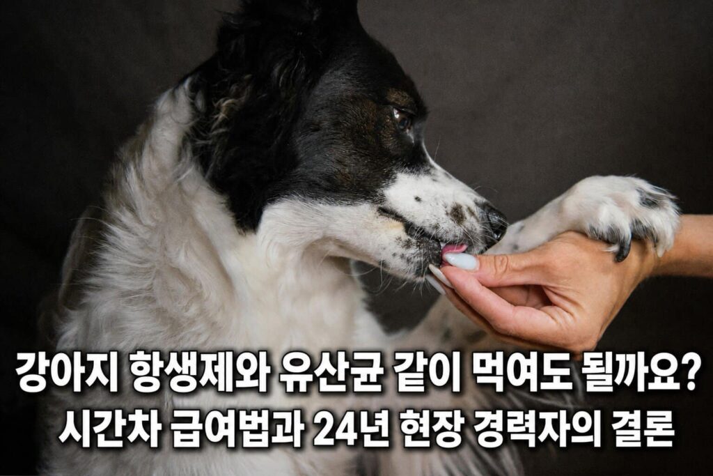 강아지 항생제와 유산균 같이 먹여도 될까요 — 시간차 급여법과 24년 현장 경력자의 결론