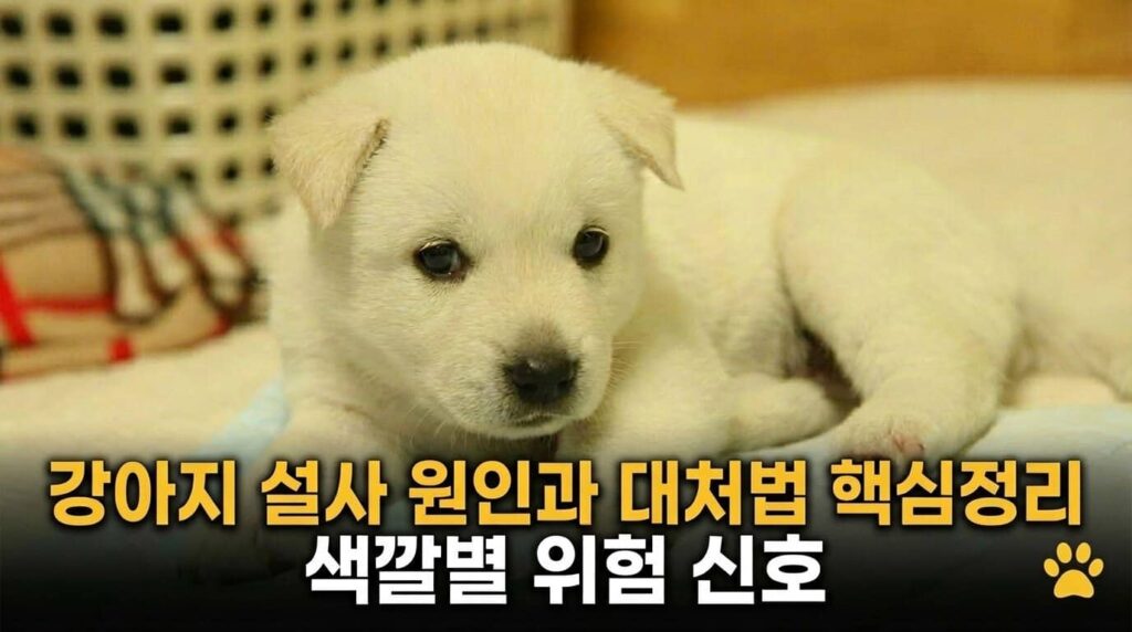 강아지 설사 원인 대처법 색깔별 위험 신호 핵심정리