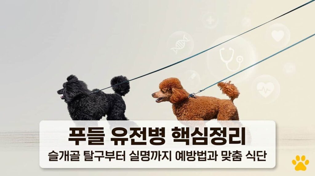 푸들 유전병 핵심정리 슬개골 탈구 실명 예방법 맞춤 식단