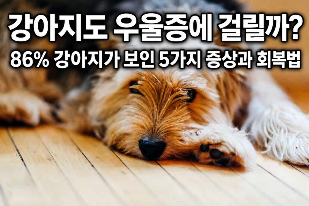 무기력하게 누워있는 강아지 — 강아지 우울증 증상과 회복법