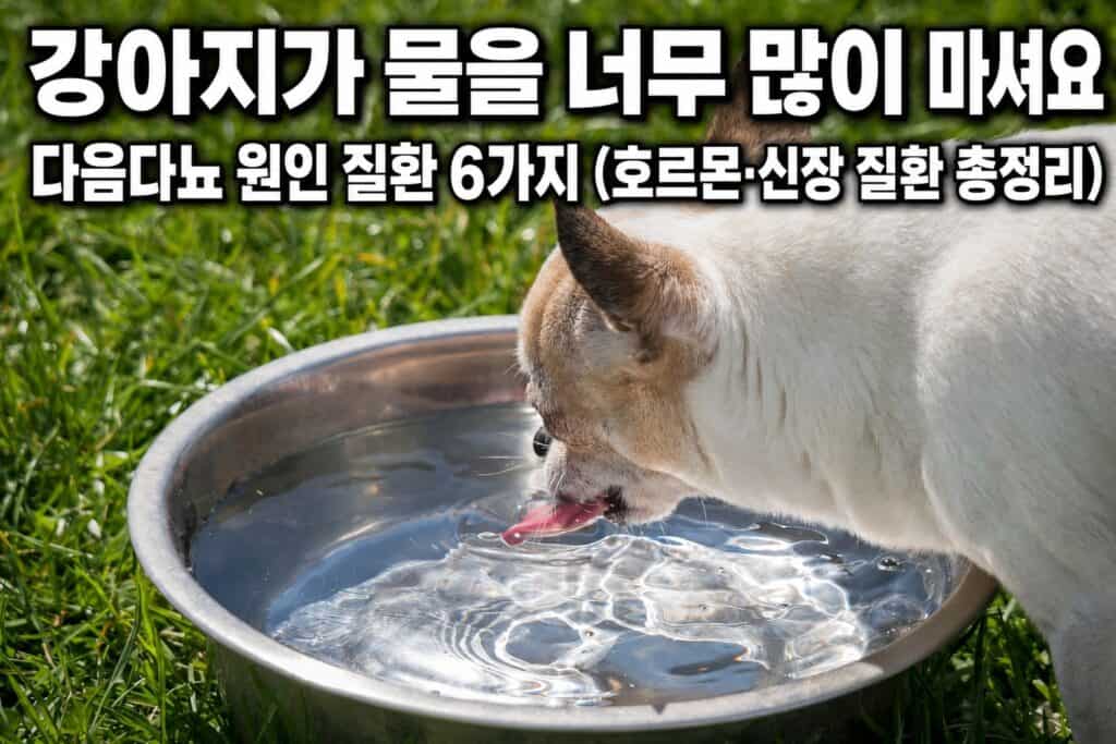 물을 너무 많이 마시는 강아지 다음다뇨 증상
