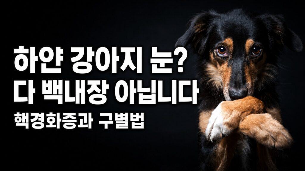하얀 강아지 눈동자 백내장과 핵경화증 구별법 대표 이미지